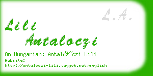 lili antaloczi business card